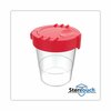 Deflecto Antimicrobial No Spill Paint Cup, 3.46 w x 3.93 h, Red 39515RED